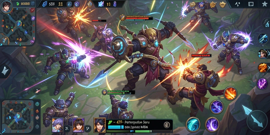 Gameplay MOBA seru dengan aksi tak terduga di 47F.