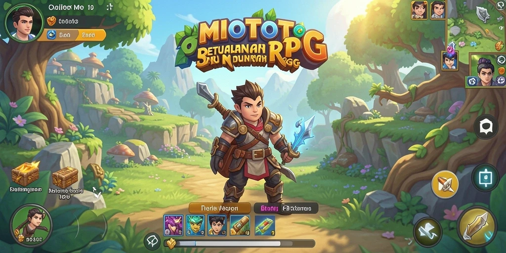 Tampilan gameplay seru dalam MIOTOTO dengan pertarungan epik dan dunia luas.