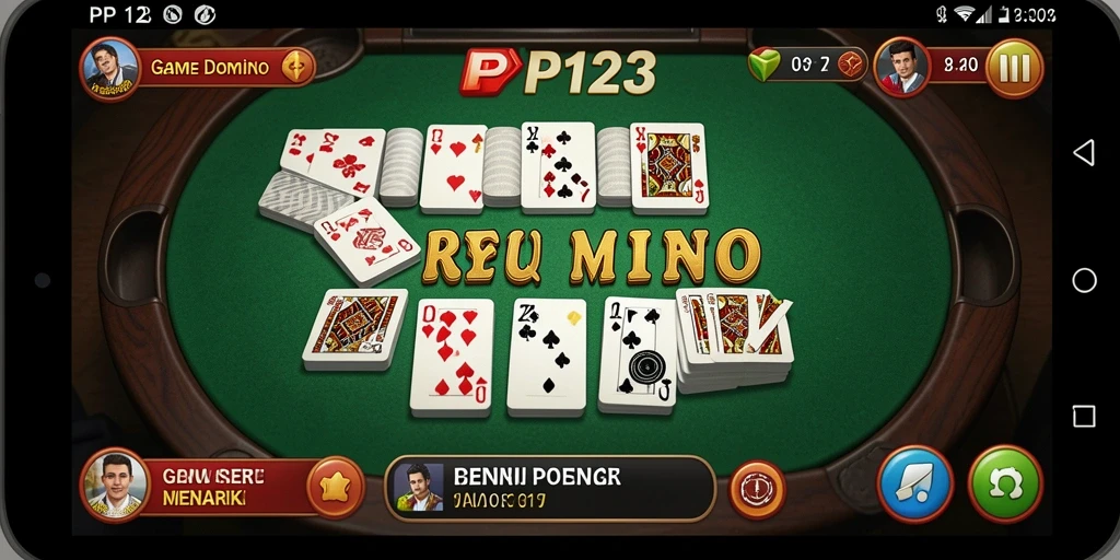 Tampilan gameplay seru dan interaktif PP123 dalam permainan Domino.