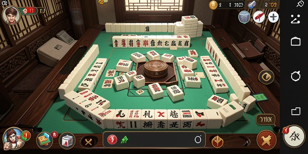Tampilan gameplay seru dari TGER123, permainan Mahjong yang menantang.